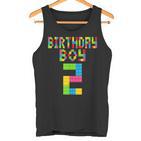 2 Geburtstag 2 Jahre Alter Junge Bausteine Bricks Boys Tank Top