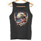 America Fan American Flag And Eagle Usa Tank Top