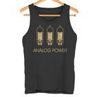 Analog Power Amp Tubes Hi-Fiintage Stereo Retro Tank Top