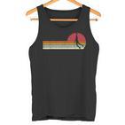 Basketball Sunset Sunsetintage Retro Distressed Tank Top