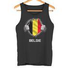 Belgium Belgie Flag Heart Fan Jersey Tank Top