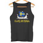 Boat Swedish Flag Swedeniking Ship Karlskrona Tank Top