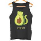 Cat Avocado Avocato Animal Puns Tank Top