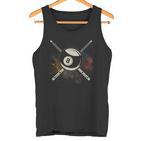 Colourful Billiard Cue Pool 8 Ball Billiard Tank Top