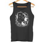 Cool Border Collie Artistic Portrait Tank Top