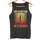 Das Leben Ist Besser Auf Einem Sailboat Tank Top