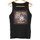 Das Leben Ist Suppe Ich Bin Gabel Opossum Tank Top