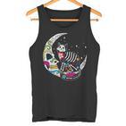 Dia De Los Muertos Cat Moon Tank Top