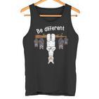 Be Different Alpaca Lama And Bats Tank Top