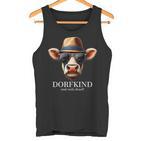 Dorfkind Und Stolz Drauf Traktor Bauern & Landwirt Cow  Tank Top