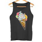 Eistüte Mit Streuseln Waffelkegel Tank Top