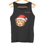 Emoji-Nikolausmütze-Affengesicht Tank Top