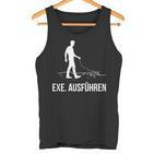 Exe Run Programmer Programming Computer Nerd Tank Top