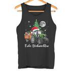 Fröhliche Weihnachten Santa Tractor Bauer Fährt Christmas Tank Top