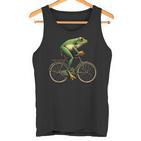 With Frosch Fährt Fahrrad Motif Tank Top