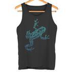 Frosch Pfeilgiftfrosch Grafik Blau Tiere  Tank Top