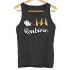 Christmas Reindeer Renbier  Tank Top