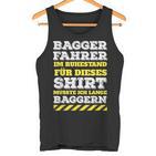 Digger Driver Digger Driver Digger Retirement Pension Tank Top