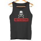 With Ironic Anstaltleitung Skull Slogan S Tank Top