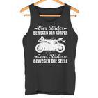 Motorcycle Biker Saying Zwei Räder Bewegen Die Seele Tank Top