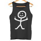 Stick Figure With Middle Finger  Tank Top