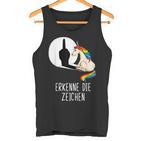 Unicorn Erkenne Die Zeichen Tank Top