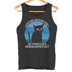 Geh Mir Aus Dem Weg Du Unnötiger Sozialkontakt Cats Retro Tank Top