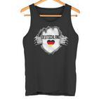 German National Flag Ich Liebe Deutschland Tank Top