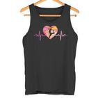 Herzschlag Ekg Turnen Turnerin Gymnastics Tank Top