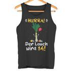 Hurra Der Lauch Wird 14 Boy 14Th Birthday Tank Top