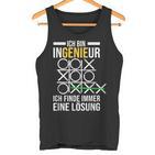 Ich Finde Immer Einer Lösung Problem Genie Diplom Ingenieur Tank Top