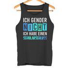 Ich Gender Nicht Ich Habe Einen Schulabschluss Blue Tank Top