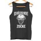 With 'Ich Hör Dich Nicht Ich Zocke Skull  Tank Top