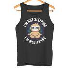 Ich Schlafe Nicht Ich Meditiere Faultierliebhaber Faultier Tank Top