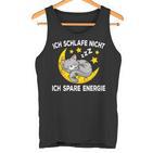 Ich Schlafe Nicht Ich Spare Energie Cat Nightdress Tank Top