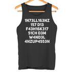 Intelligenz Ist Die Ability Adjusting Leet Geek Speak Nerd Tank Top