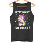 Jetzt Nicht Ich Zocke Gaming Gamer Unicorn Tank Top