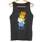 Kawaii Katzen-Haufen Aroace Pride Flagge Tank Top