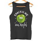 Knackig Wie Ein Apple Nutritionitamin Fruit Apple Saying Tank Top