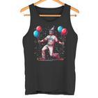 Lustiger Baseballspieler Mit Geburtstagsballons Und Hut Kostüm Tank Top