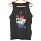 Nordholland Niederlande Retro Landkarte Hollandintage Tank Top