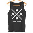 Papa Est 2025 Werdender Papa 25 Level Up Zum Papa 2025 Tank Top