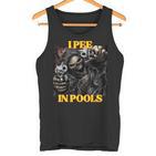 I Pee In Pools Cringe Hard Skeleton Meme Tank Top