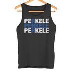 Perkele Finnish Flag Finland Suomi Distressed  Tank Top