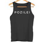 Pozilei Police As Joke False Written Costume  Tank Top