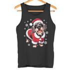 Rauhaardackel Dog Christmas Tank Top