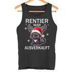 Rentier War Ausverkauft Lustiges Katzen Weihnachts Tank Top