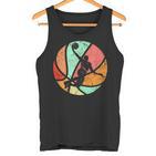 Retro Basketball Player Dunk Silhouette Tank Top