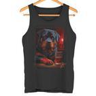 Rottweiler In Pub I Drinking Dog I Dog Bar Rottweiler Tank Top