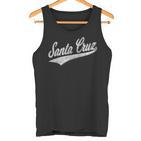 Santa Cruz California Sports Baseball Lettering Jersey Flag Tank Top